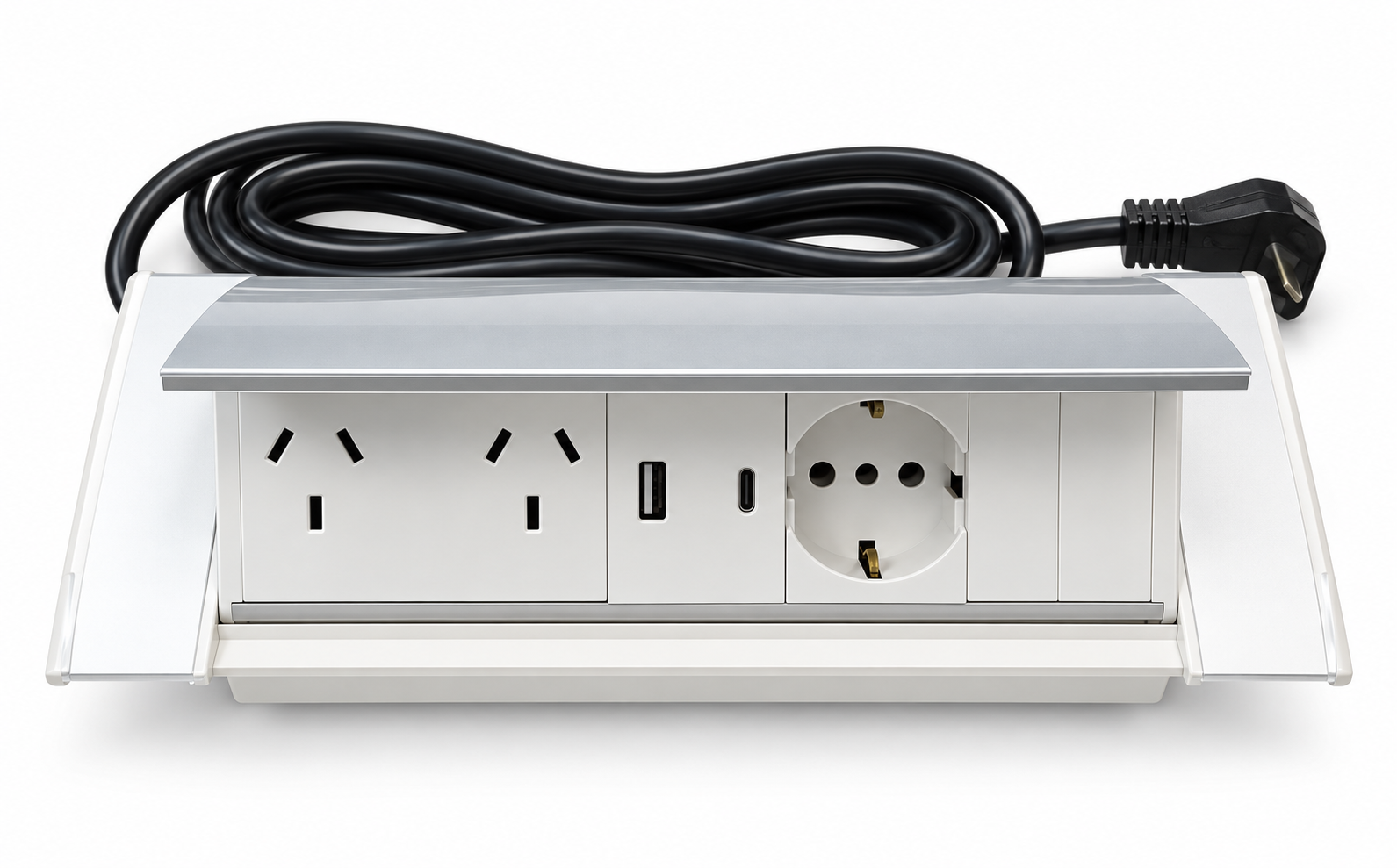 Tomadoble 6997 / USB A+C / SCHUKO / Doble T. Ciega