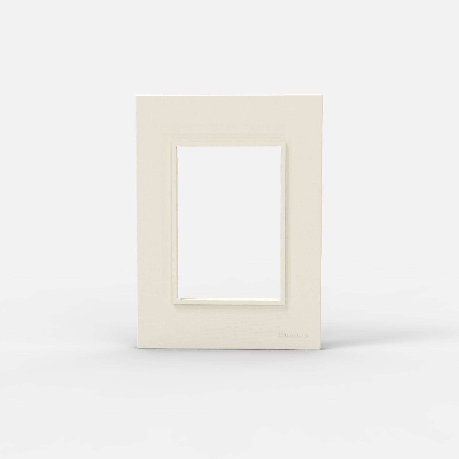TAPA Y DISTANCIADOR BAUHAUS BLANCA CON RIBETE